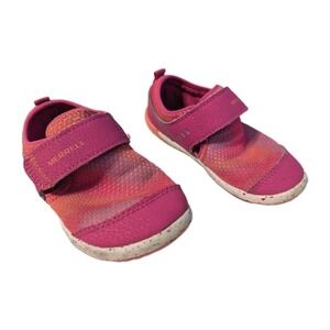 Merrell Girl's Bare Steps H2O Sneaker Water Shoes Splash Pad Pink Orange Sz 8.5M